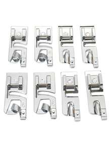 4Pcs/Set Stainless Steel Hemming Foot Set, Sewing Machine Accessories, Including 2mm, 3Mm, 4Mm, 6Mm Sewing Hemming Foot Set For Household Multifunctional Sewing Machines, Fine Needle, Sewing Tools, Home Essentials Christmas For Holiday Gift Giving,Decorations - silver - View 11