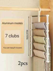 1pc/2pcs Magic Pant Rack - Foldable Jeans Hanger, Multi-Function Storage Rack For Pants, Scarves, Wardrobe Organization - Multicolor - View 14