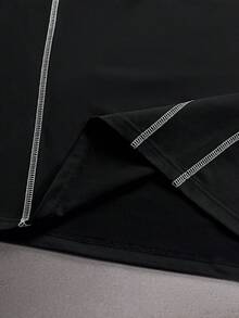 STYNVO Men's Casual Contrast Stitching Short Sleeve T-Shirt Set - Black - View 4