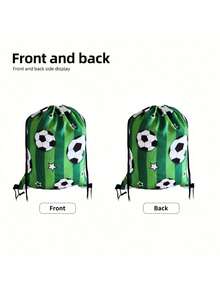 Zazumi 1pc Personalized Fashion Football Printed Outdoor Sports Leisure Shoulder Drawstring Backpack Multi Functional Foldable Portable For Both Men And Women Suitable For Travel, Fitness Camping, Party Sports Backpack, Festival Friend Gift Best Choice Lightweight Travel Storage Backpack - Multicolor - View 8