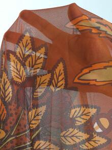 Swim Oasis Bộ bikini 2 mảnh kiểu tankini buộc cổ yếm in họa tiết cây nhiệt đới dành cho nữ, thích hợp mặc đi biển mùa hè, kèm dây đeo vai điều chỉnh được và váy. - Nhiều màu - Xem 5