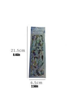 一套4张羽毛状闪光防水贴纸，日记贴纸，DIY日记材料 - 套裝 - 查看 5