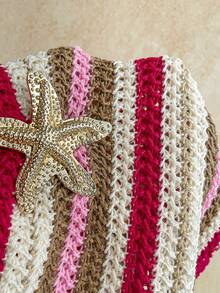 Soleia 女士休闲性感海星装饰吊带背心、流苏裙、针织上衣和裙子两件套 - 彩色 - 查看 7