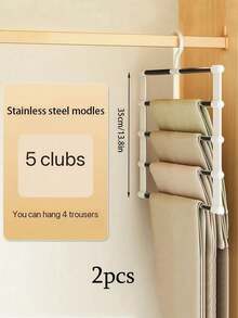1pc/2pcs Magic Pant Rack - Foldable Jeans Hanger, Multi-Function Storage Rack For Pants, Scarves, Wardrobe Organization - Multicolor - View 13
