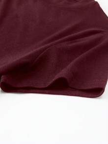 INAWLY Plus Size Women Solid Color Fitted Crew Neck T-Shirt - Multicolor - View 5