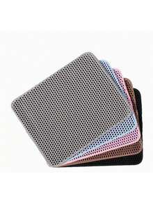 Double-Layer Odor Control Litter Mat] Premium Double-Layer Honeycomb Cat Litter Mat - Easy Clean, Odor Control, Carpet-Compatible For Pet Toilets & Litter Boxes, Cat Litter Pad - Blue - View 3