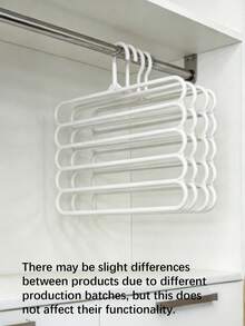 10-Piece/8-Piece/5-Piece/4-Piece/2 Pieces/1-Piece Wardrobe Storage Rack, 5-Tier Plastic Scarf Rack, Trouser Rack - Multicolor - View 8