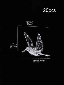 10/20Pcs Bird Decoration Hanging Ornaments, Suitable For Wedding Decor, Kindergarten Decor, Room Decor, Home Decor, Wall Decor, Also Can Be Used As Birthday Or Graduation Gifts - Clear - View 12