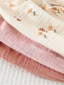 Cozy Pixies 3件套女婴纯色舒适弹力腰短裤套装 - 粉色 - 查看 4