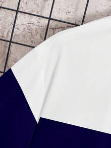 Manfinity Dauomo Camisa polo de talla estándar para hombre, parte superior de uso casual de verano, camisa casual y de negocios a rayas e impresa, estilo elegante, versátil y adecuada para el transporte diario - Multicolor - Ver 3