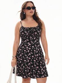 SHEIN EZwear 性感黑色针织紧身迷你连衣裙，细肩带，夏季 - 彩色 - 查看 7