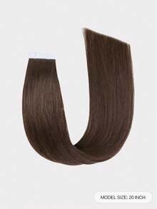 20pcs Tape In Hair Straight Brown Color 150% 18-26 Inch Remy Human Hair Tape In Hair Extension Dark Brown Color Tape In Hair Tape Ins Hair Extensions - S3 - View 2