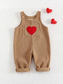 Cozy Pixies Baby Girl Valentine's Day Heart Graphic Casual Sports Jumpsuit Romper - Multicolor - View 3