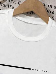 Young Boy Casual Versatile Short Sleeve Round Neck T-Shirt, Summer - White - View 5