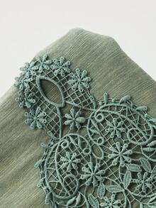 Bohemela Plus Size V-Neck Embroidered Loose Casual Versatile Camisole For Summer - Green - View 11