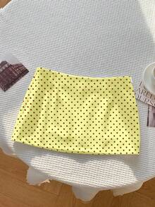 Comfortcana Chân váy ngắn chấm bi nữ, kiểu dáng thường ngày, đa năng, thích hợp cho hẹn hò và đi chơi. - Nhiều màu - Xem 2