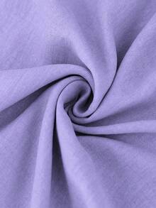 Breezaya Plus Size Women's Solid Color Twist Waist Fashionable Party Dress, Suitable For Summer Women's Summer Dresses Holiday Outfits For Women Women's Summer Outfits Women Vacation Outfit - Purple - View 5
