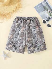 Casual Minimalist Cartoon Game Console Pattern Loose Swim Trunks, Suitable For Summer - Multicolor - View 5