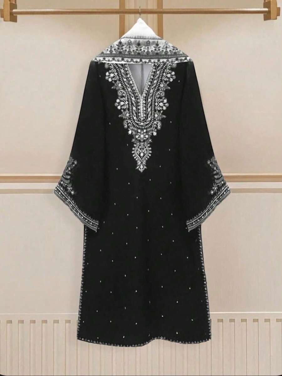GlowEve Women's Elegant Mid-Length Dress - Multicolor - View 1