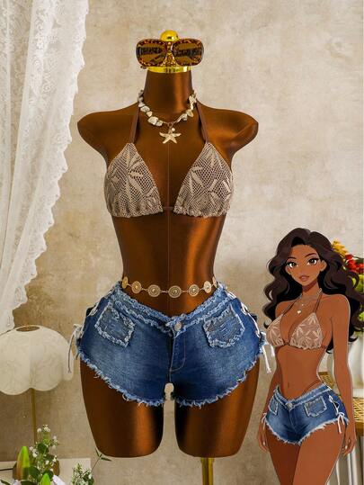 Zestiva 2026 Spring/Summer Plus Size Women Special Fabric Swimsuit Top