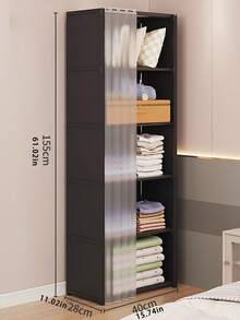 1 Small To Medium-Sized, Multi-Functional Cube Bookshelf/Wardrobe, 31.5 Inches Wide / 15.7 Inches Wide, Freestanding Display Floor-Standing Assembled Storage Shelf With Curtain, Bookshelf, Perfect For Bedroom Or Living Room Furniture, Ideal For Christmas Or Thanksgiving. - White - View 5