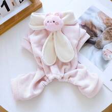 PETSIN 1件宠物服装，配有可爱卡通娃娃领带，猫狗穿着连体衣，柔软舒适。 - 彩色 - 查看 15