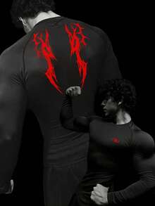 RISE LYT Men's Slim Fit Long Sleeve Athletic T-Shirt - Black - View 1