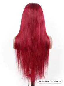 99J Burgundy Lace Front Wigs Human Hair Wigs For Women 13x4 Lace Burgundy Wig Human Hair Pre Plucked Red Lace Front Wigs 180% Density Straight Burgundy Everyday Party Wig - S99J - View 2