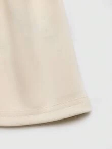 GlowEve Vestido casual de mujer con bordado de caballero y dobladillo plisado, para verano - Beis - Ver 5