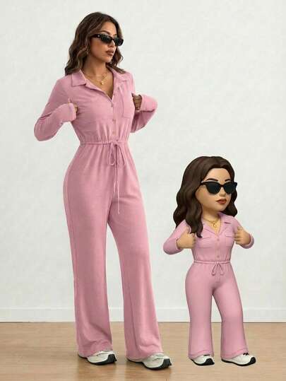 Vestido tipo mono elegante formal camisero enterizo jumper mujer manga larga juvenil moda amplio fiesta wow ligero muy espectacular