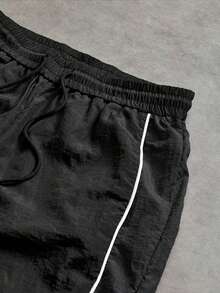 Sport MetroGents Men's Flame Print Drawstring Waist Loose Fit Sweatpants - Black - View 4