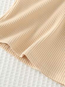 Cozy Pixies 3pcs Baby Girl Heart Pattern Knit Soft Crew Neck Long Sleeve Pullover Top Set - Pink - View 5