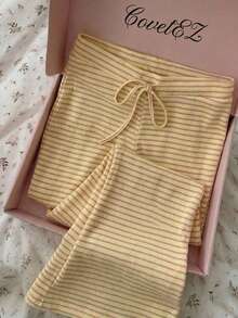 CovetEZ Women's Casual Yellow Pants - Yellow - View 1