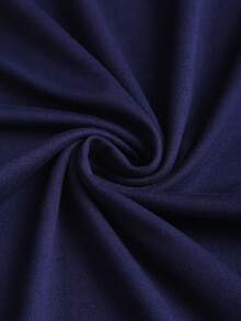 SHEIN MOOSTA 女士休闲简约深V领无袖短连衣裙，春夏款 - 藏蓝色 - 查看 3