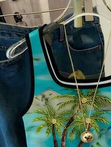 Resyla Áo tank top ôm sát không tay phối màu tương phản dành cho nữ, mùa hè - Nhiều màu - Xem 4