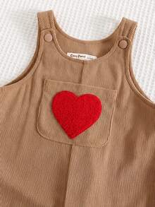 Cozy Pixies Baby Girl Valentine's Day Heart Graphic Casual Sports Jumpsuit Romper - Multicolor - View 7