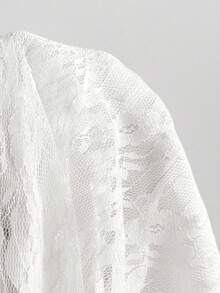 Comfortcana Falda corta asimétrica con encaje para mujer - Blanco - Ver 5