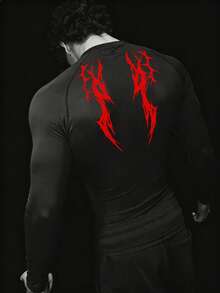 RISE LYT Men's Slim Fit Long Sleeve Athletic T-Shirt - Black - View 2