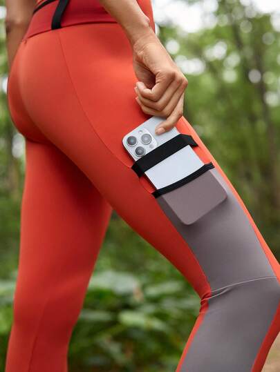 SHEIN In My Nature 女士休闲口袋多功能日常穿着及户外运动紧身裤