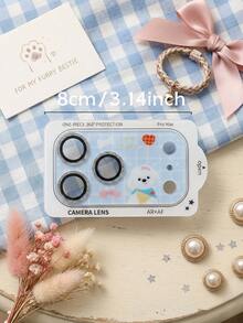 Zazumi 360° Fully-Coverage IP Camera Lens Protection Cover, 9H Hard Glass Lens Film, With Glittering Diamond Frame And Cute Cartoon Patterns, Scratch-Resistant And High-Definition Transparent Lens Cover, Suitable For IP 17 Pro Max. It Is The Perfect Birthday And Holiday Gift For Friends, Family, IP Users And Those Who Love Cute Culture.Spring To Summer - lens film - View 5