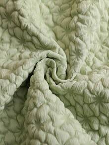 女童甜美公主风刺绣荷叶边领长袖花瓣袖提花面料时尚连衣裙，适合派对、生日、节日、所有季节 - 綠色 - 查看 7