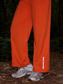 SHEIN In My Nature Women's Button Casual Versatile Daily Wear & Outdoor Hiking Pants - Orange - View 7