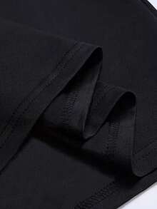 GymBeat Men's Gothic Pattern Round Neck Casual Versatile Daily Wear & Sports Long Sleeve T-Shirt - Black - View 7