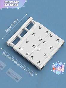 1 Estantería para armario, Estantería de almacenamiento de varios niveles, Gabinete de dormitorio extensible sin clavos, Estantería de almacenamiento para baño y cocina, Gabinete de almacenamiento, Estantería de almacenamiento de varios niveles - Multicolor - Ver 11