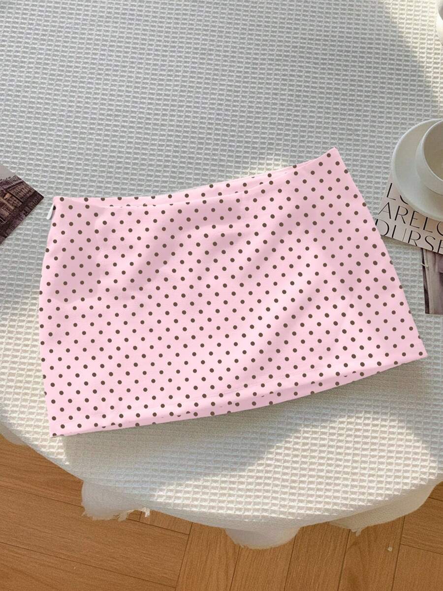 Comfortcana Chân váy ngắn chấm bi nữ, kiểu dáng thường ngày, đa năng, thích hợp cho hẹn hò và đi chơi. - Nhiều màu - Xem 1