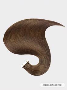 20pcs Tape In Hair Straight #4 Dark Brown Color 150% 18-26 Inch Human Hair Tape In Hair Extension - S4 - View 2