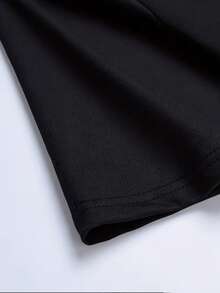 Manfinity Acti Log Men's Casual Printed Round Neck Short Sleeve T-Shirt - Black - View 3