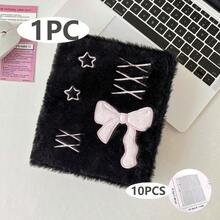1pc Original Ballet Style Bow Plush A6 Card Album Loose Leaf Inner Page Small Card Star Chasing Storage Card Album Back To School - Multicolor - View 19