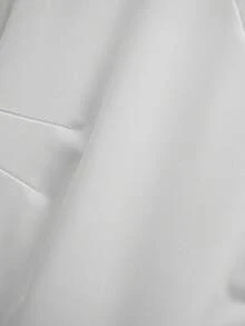 GlowEve 2pcs Women's Sleeveless V-Neck Ruched Waist Black & White Tank Top Set - Multicolor - View 6