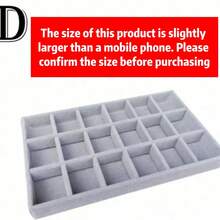 Jewelry Tray Organizer, Jewelry Necklace Earring Ring Display Storage Box, Stackable Jewelry Holder Case Makeup Cosmetic Organizer For Earrings Necklace Rings Bracelets Pendants Pearl - Grey - View 20